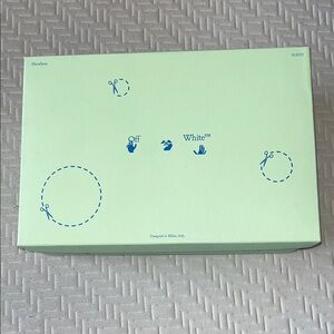 Off-White Pastel Green Shoebox with Blue Accents